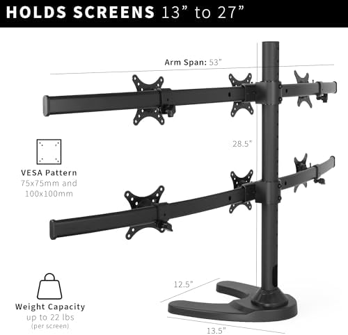 VIVO Hex Monitor Desk Mount for 17 to 27 inch Screens, STAND-V006F - Image 3