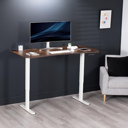 VIVO Rustic Vintage Brown 60 x 24 in Standing Desk, DESK-KIT-E2W1N - Image 2