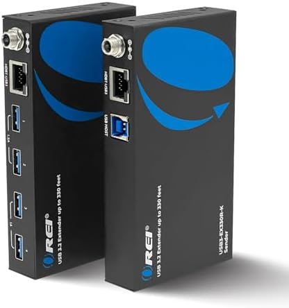 OREI USB Extender Over Ethernet 330ft USB 3.2 Gen1 5Gbps 4-Port USB Hub by OREI