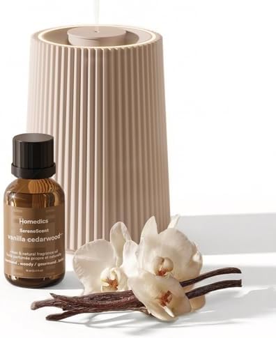 Homedics Waterless Essential Oil Diffuser with 15ml Vanilla Cedarwood Oil by Homedics