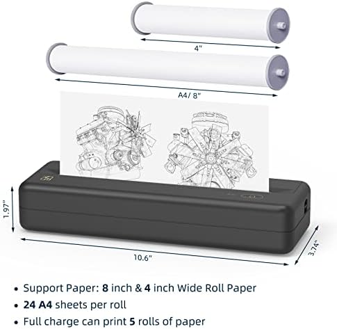 HPRT Wireless Portable Printer - Bluetooth Thermal Printer for Travel - Image 5