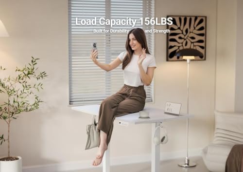 YDN 55 x 24 Inch White Electric Standing Desk - Image 4