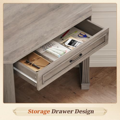 SEDETA Farmhouse Corner Desk for Small Space, White Small Computer Desk - Image 3