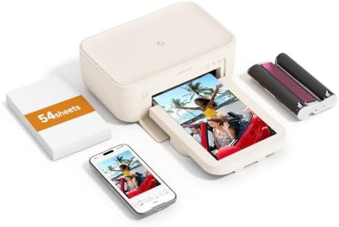 HPRT CP4100 4x6 Photo Printer with 54 Sheets & 1 Ribbons, Full-Color Photo by HPRT