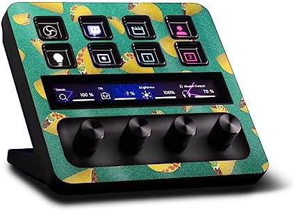 MightySkins Glossy Glitter Skin Compatible with Elgato Stream Deck + - Tacos | Protective, Durable High-Gloss Glitter Finish | Easy to Apply, Remove, and Change Styles | Made in The USA by MIGHTY+SKINS