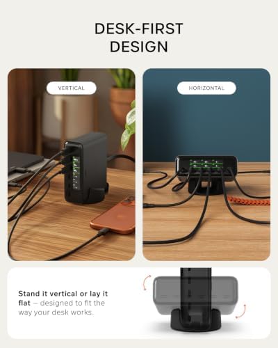 Satechi ChargeView 240W GaN Charger, On-Demand LCD Display, Space Black - Image 4