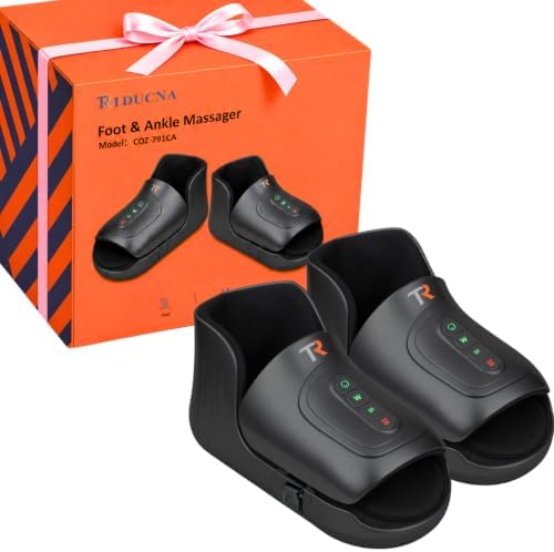TRIDUCNA Foot and Ankle Massager with Heat - Electric Feet Massage Machine with Deep Kneading and Air Compression for Plantar Fasciitis, Foot Muscle Relax at Home or Office, Fathers Day Gift by TRIDUCNA