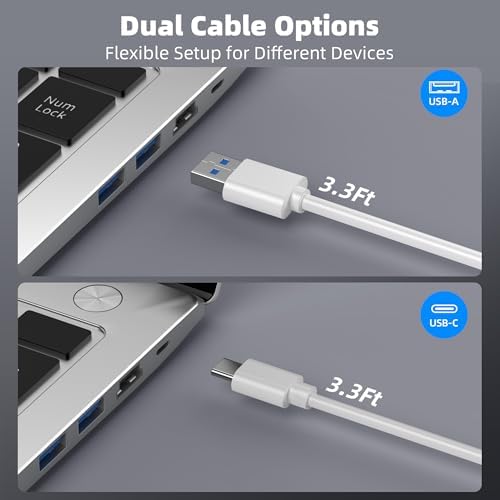 Powered USB Hub 10Gbps, 10 Port USB 3.2 Gen 2 Hub with 7 USB 3.2 Data Ports, 3 Fast Charging Ports, 36W Power Adapter, Type A and Type C Cable, Aluminum USB Hub for Laptop, Mac, PC - Image 6