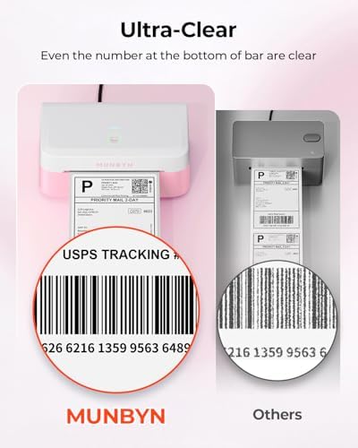 MUNBYN Bluetooth Thermal Label Printer, Wireless 4x6 Shipping Label Printer - Image 2