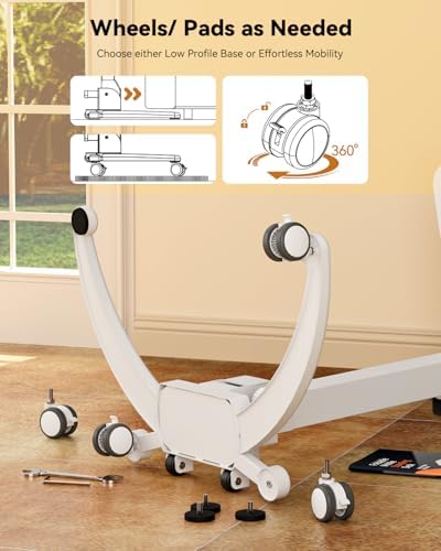 JOY worker Foldable Standing Desk on Wheels, Mobile Adjustable Laptop Desk - Image 4