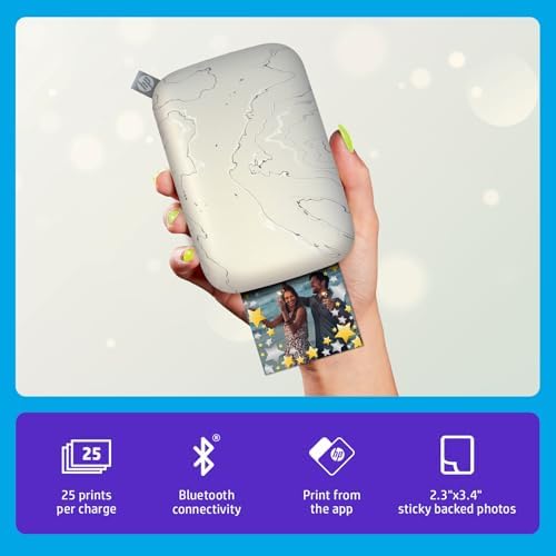 HP Sprocket Select 2.3x3.4 Instant Photo Printer, Print Pictures on Zink Sticky-Backed Paper from Your iOS & Android Device, Portable Printer for Home Use and Travel, Eclipse - Image 2