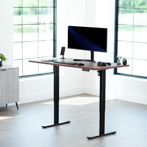 VIVO Dark Walnut 60 x 24 in Standing Desk, DESK-KIT-1B6D - Image 2