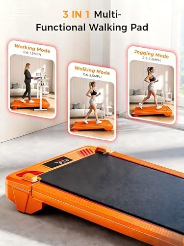 Walking Pad Treadmill, BestGod Incline Under Desk Treadmill 330lbs Capacity, 2.5HP Portable Treadmills for Home, Compact Treadmills Mini Running Machine with Remote Control - Image 7