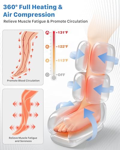 Air Compression Leg Massager with Heat for Foot & Calf Fast Recovery - Image 3