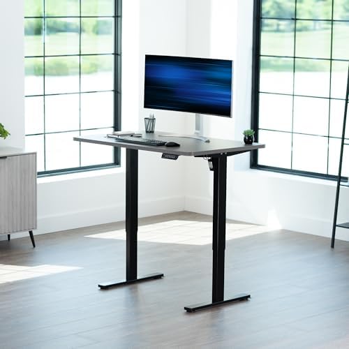 VIVO Dark Gray 48 x 30 in Standing Desk, DESK-KIT-1B5G - Image 2