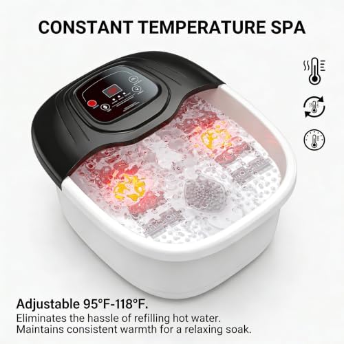 Foot Soaking Tub, Foot Spa Bath Massager with Heat, Bubbles - Image 5