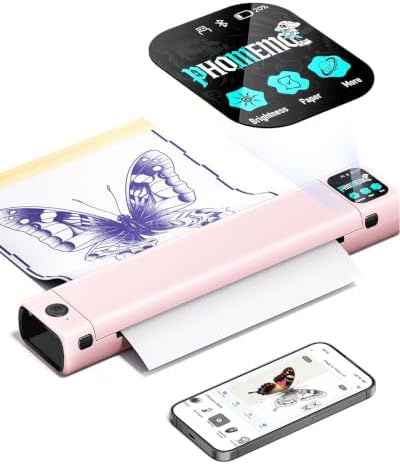 Phomemo M08F Plus Touchscreen Tattoo Stencil Printer, Bluetooth, Thermal by Phomemo