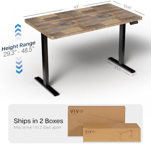 VIVO Reclaimed Wood 43 x 24 in Standing Desk, DESK-KIT-1B4P - Image 3
