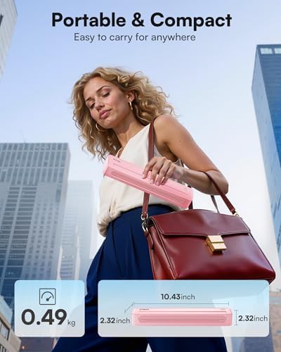 D90E Inkless Portable Thermal Printer for Travel – 8.5" x 11", Pink - Image 3