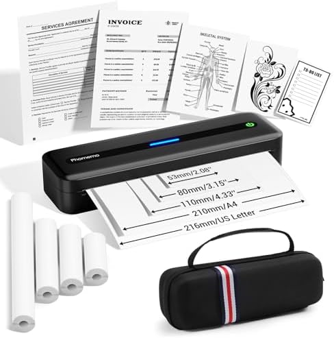 Phomemo M832 Portable Thermal Printers Wireless for Travel with Case by Phomemo