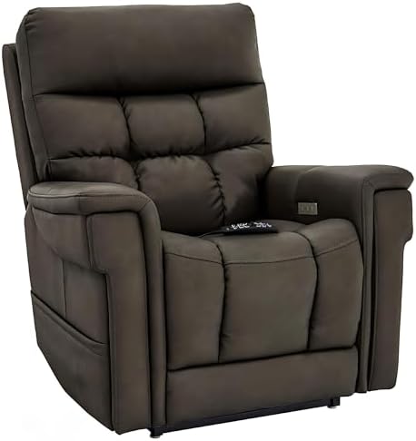 Pride Viva Lift Ultra Power Recliners - Lift Chair for Adults, 400 Lbs Weight Capacity, Lithium Battery Backup, 20" W x 18" D Comfort Seat, Small, Capriccio Smoke - PLR4955S - Image 7
