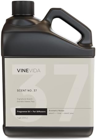 VINEVIDA [128 Fl Oz] Garden Sweet Pea Fragrance Oil for Cold Air Diffusers, Essential Oils for Diffuser Oil Refill & Air Freshener Room Spray by VINEVIDA