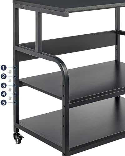 Fannova 32.3"x18.9" Extra Large Printer Stand with Adjustable Storage Shelf - Image 4