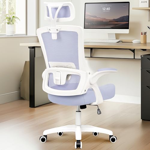 NEO CHAIR Office Desk Chair with Ergonomic High Back Mesh Headrest, Purple by NEOCHAIR