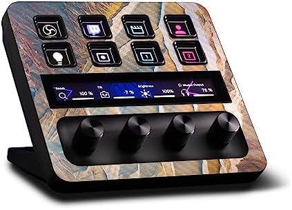 MightySkins Carbon Fiber Skin Compatible with Elgato Stream Deck + - Rocky Side | Protective, Durable Textured Carbon Fiber Finish | Easy to Apply, Remove, and Change Styles | Made in The USA by MIGHTY+SKINS