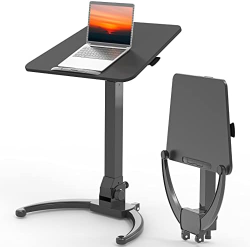 JOY worker Foldable Standing Desk, 90° Tilt Height Adjustable Desk, Black by JOYworker