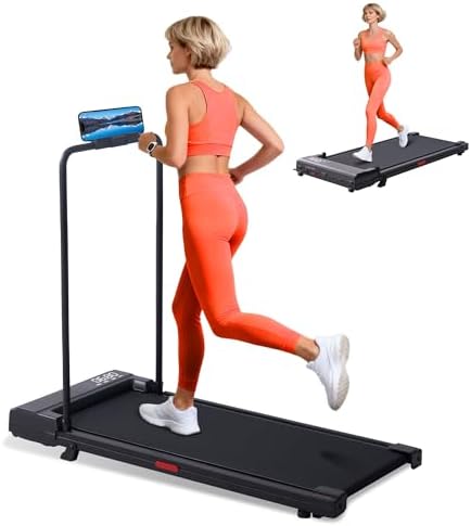 Walking Pad Treadmills with Handle Bar, Portable Small Treadmills for Home by SUOUER
