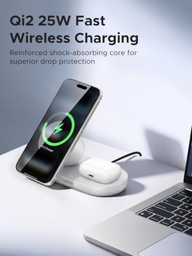 UGREEN Qi2.2 25W 2-in-1 Magnetic Wireless Charging Station - Image 2