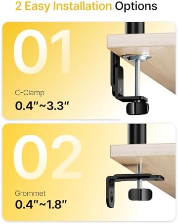 monTEK Quad Monitor Stand for Four 17-32" Screens, 22 lbs Each - Image 5