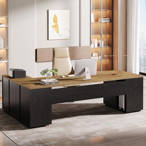 Tribesigns 85.8-Inch L-Shaped Executive Desk, Extra Large Home Office Desk by Tribesigns