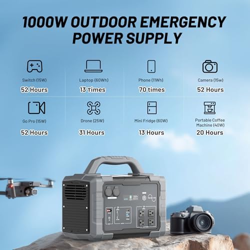 1000W Portable Power Station 1024Wh LiFePO4 for Outdoor & Home - Image 6