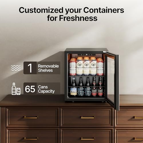 Ca'Lefort 65 Cans Mini Fridge, Beverage Refrigerator Cooler for Drink, Beer - Image 5