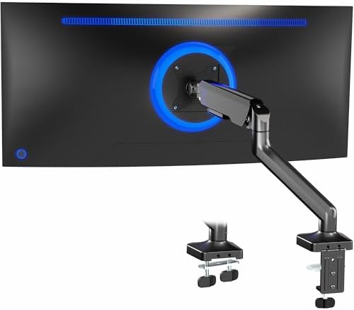 VIVO Heavy Duty Ultrawide Monitor Tension Arm for up to 40 inch Screens, Holds 26.4 lbs, Premium Desk Mount Stand, Black, STAND-V100O by VIVO