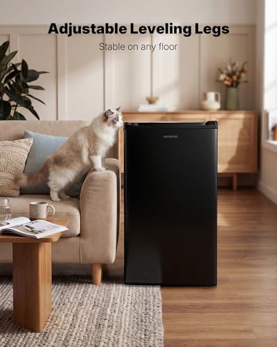 Upstreman 3.2 Cu.Ft Mini Fridge with Freezer, Black-BR321 - Image 6