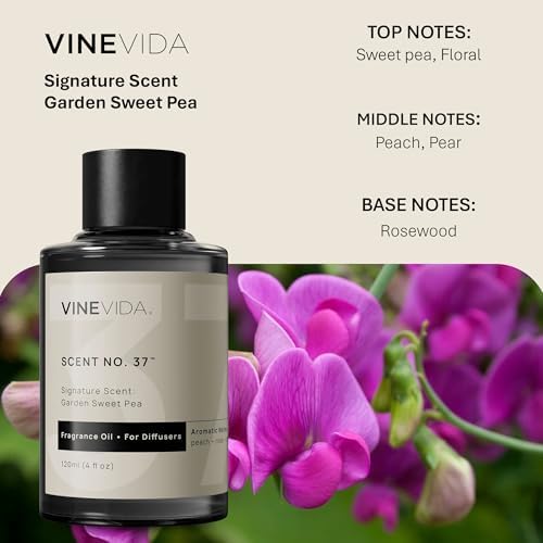 VINEVIDA [4 Fl Oz] Garden Sweet Pea Fragrance Oil for Cold Air Diffusers, Essential Oils for Diffuser Oil Refill & Air Freshener Room Spray - Image 2