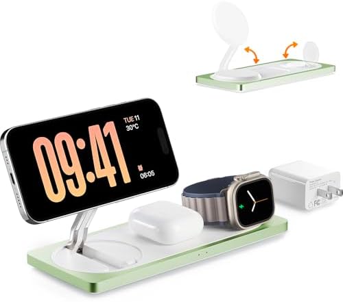 PETINO 3 in 1 Wireless Charging Station for Apple Devices with MagSafe by Petino