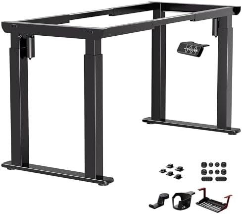 JWX Heavy Duty 4-Leg Standing Desk Frame, Dual Motor, 330 lb Capacity by JWX