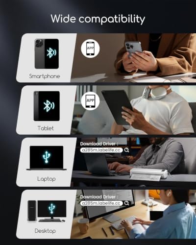 Portable Printers Wireless for Travel Home Use, Bluetooth Thermal Printer - Image 2