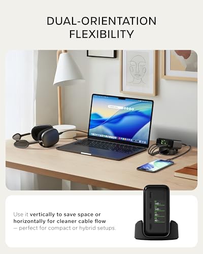 Satechi ChargeView 140W GaN Charger, Live Power Display, Space Black - Image 4