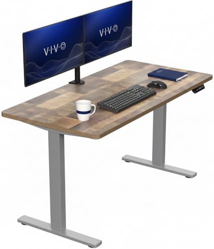 VIVO Reclaimed Wood 55 x 28 in Standing Desk, DESK-KIT-1G55P by VIVO