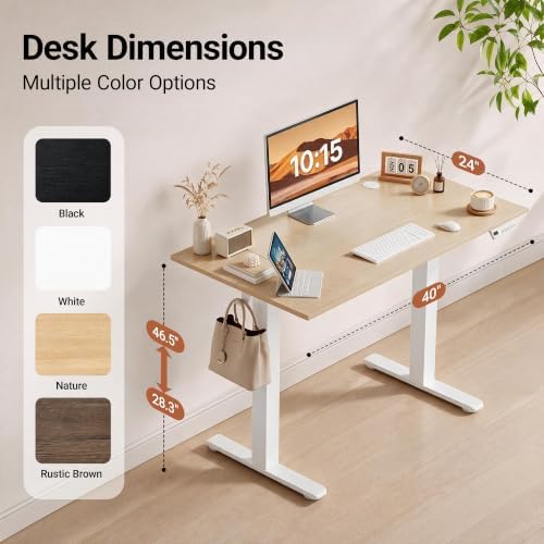 Claiks 40 x 24 Inch Nature Electric Standing Desk - Image 3