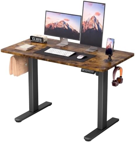 Furmax 45 Inches Electric Standing Desk, Home Office Desk with Phone Holder by Furmax