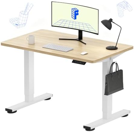FLEXISPOT EN1 40"x24" One-Piece Standing Desk, White Wood Grain by Unknown