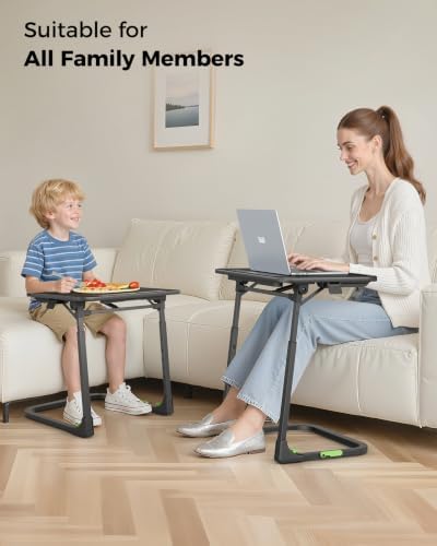 SAIJI Easy Folding TV Tray Table with Led Lamp, Foldable TV Dinner Tray - Image 7