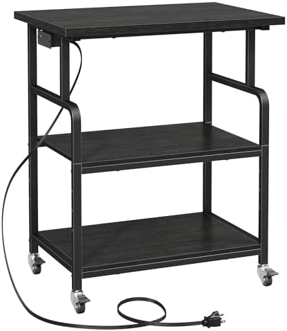 YAOHUOO 3 Tier Large Printer Stand with Power Outlet/Adjustable Shelf by YAOHUOO