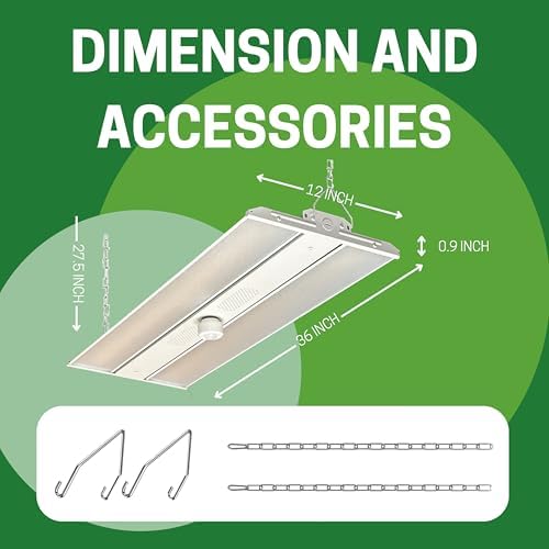 E2 LIGHTING 2 Pack 3FT 300W Linear High Bay LED Shop Lights, Motion Sensor - Image 6